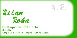 milan roka business card